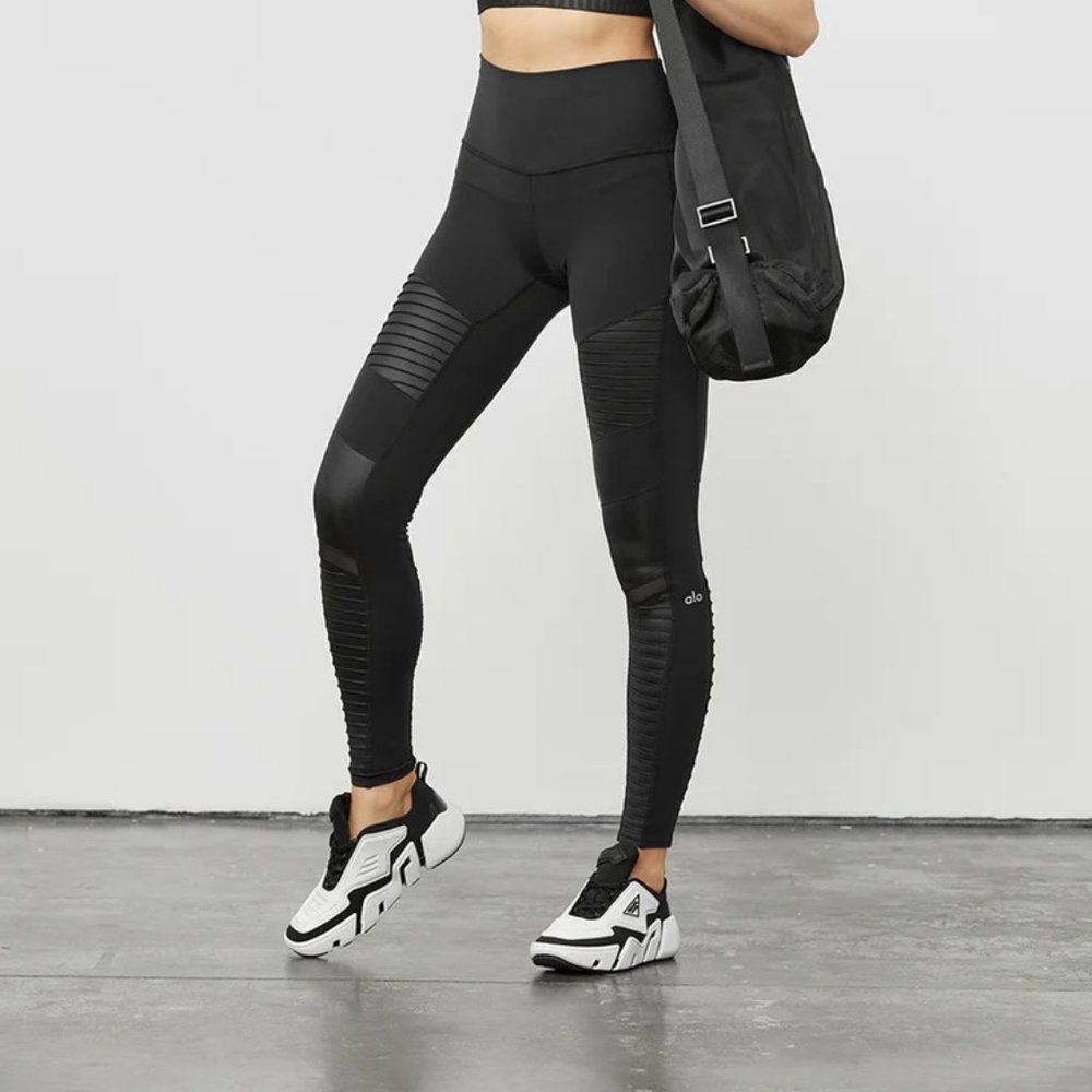Alo Yoga High-Waist Moto Legging in Black